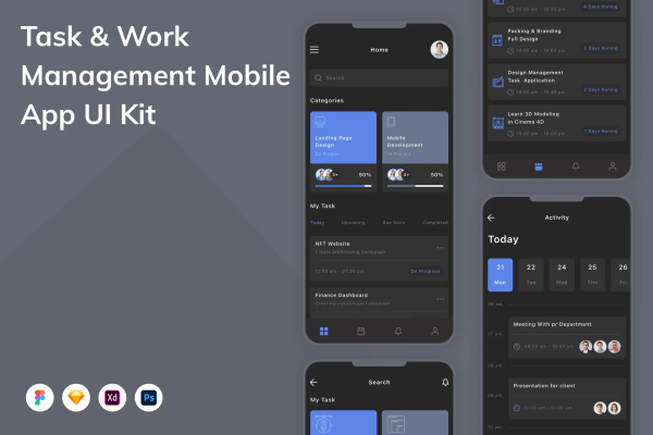 Task & Work Management Mobile App UI Kit