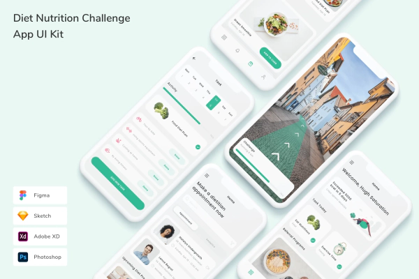 Diet Nutrition Challenge App UI Kit