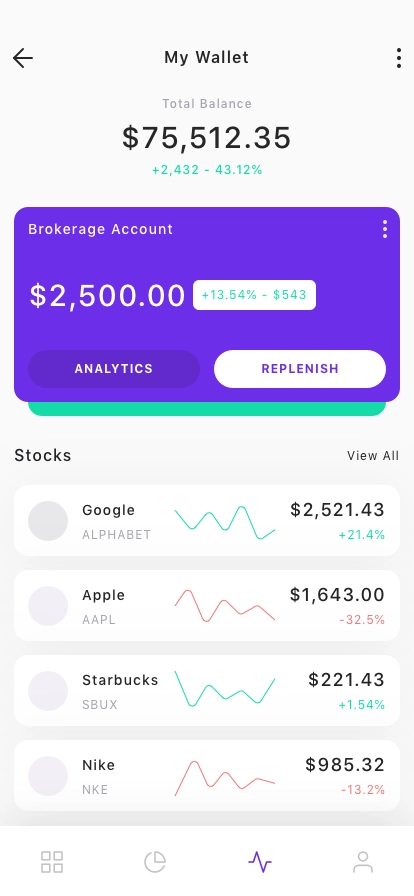 Money Manager Mobile App UI Kit - Screenshot 1