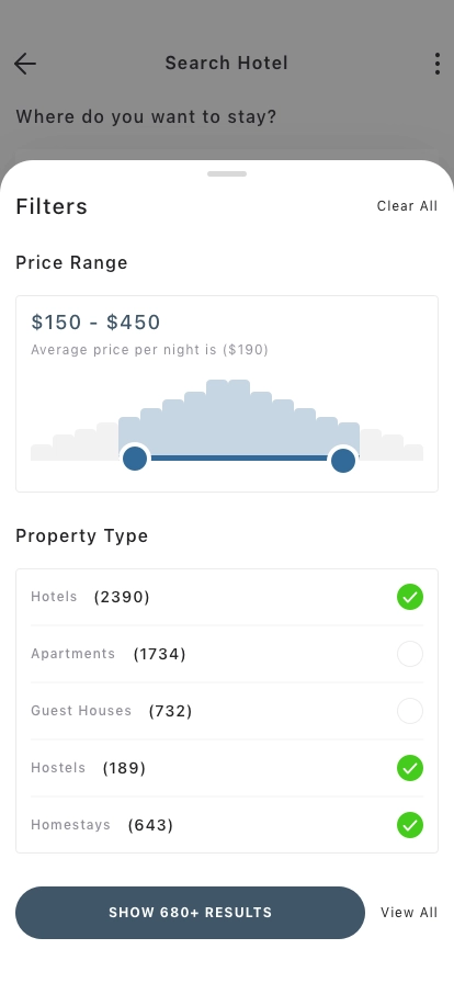 Hotel Reservation Mobile App UI Kit - Screenshot 3