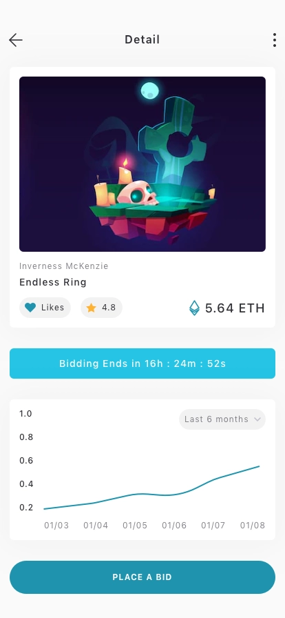 NFT Market Mobile App UI Kit - Screenshot 2