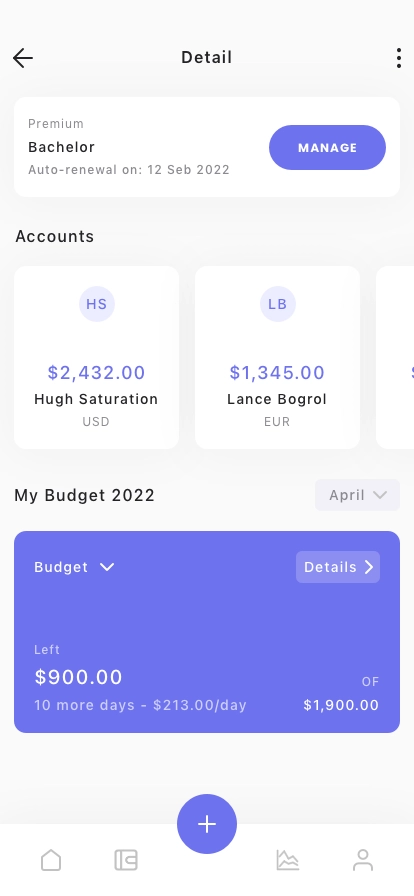 Money Management Mobile App UI Kit - Screenshot 2