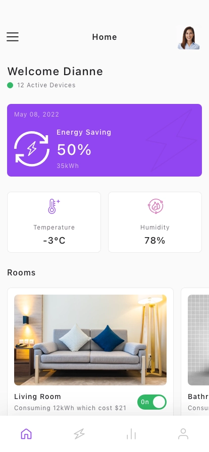Smart Home App UI Kit - Screenshot 1