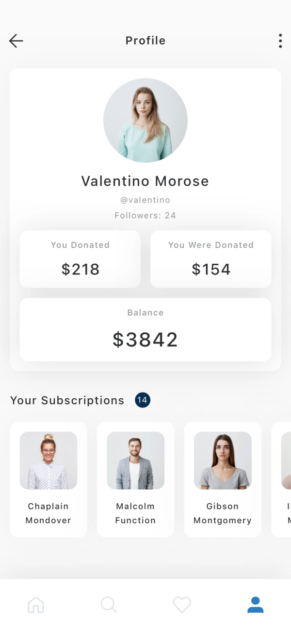 Streaming & Donates Mobile App UI Kit - Screenshot 3