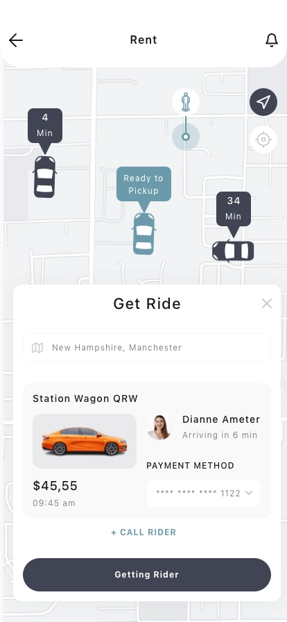 Ride Share Mobile App UI Kit - Screenshot 3