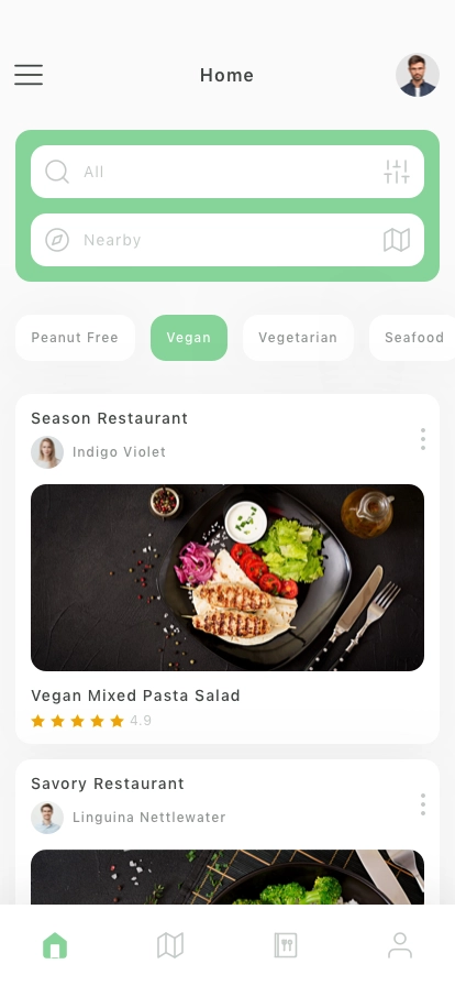 Food & Restaurant Finder Mobile App UI Kit - Screenshot 1