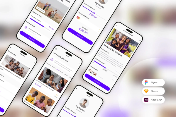 Donation Mobile App UI Kit