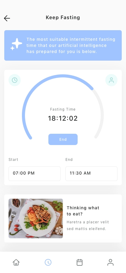 AI Fasting Tracker Mobile App UI Kit - Screenshot 3