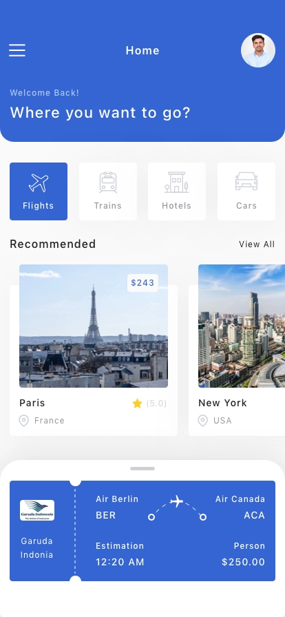 Flight Booking App UI Kit - Screenshot 1
