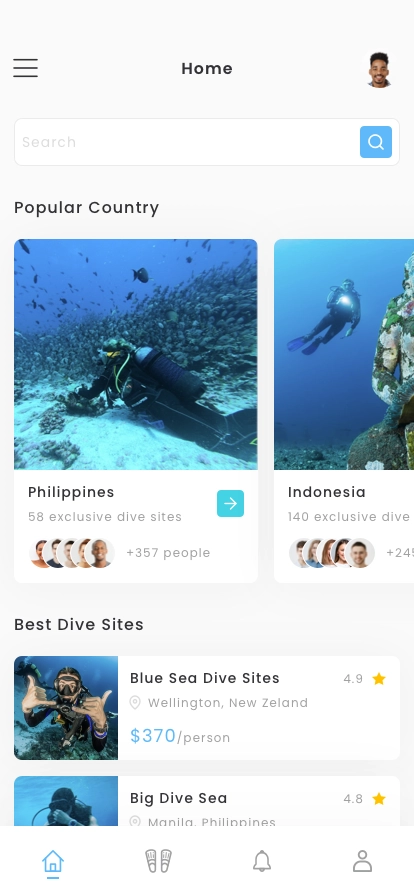 Diving Mobile App UI Kit - Screenshot 3