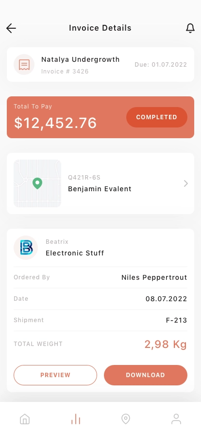 Shiping Management Mobile App UI Kit - Screenshot 3