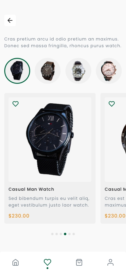 Watches Shop e-Commerce Mobile App UI Kit - Screenshot 5