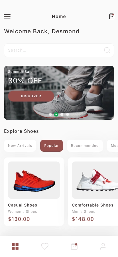Shoe Store Mobile App UI Kit - Screenshot 1