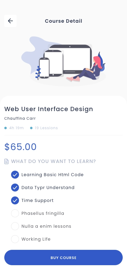 Online Course App UI Kit - Screenshot 2