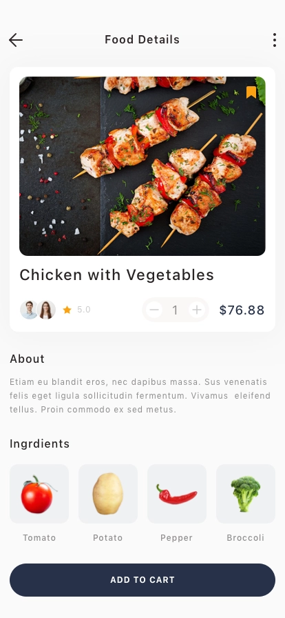 Food Order & Delivery Mobile App UI Kit - Screenshot 2