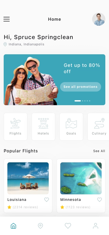 Travel Booking Mobile App UI Kit - Screenshot 1