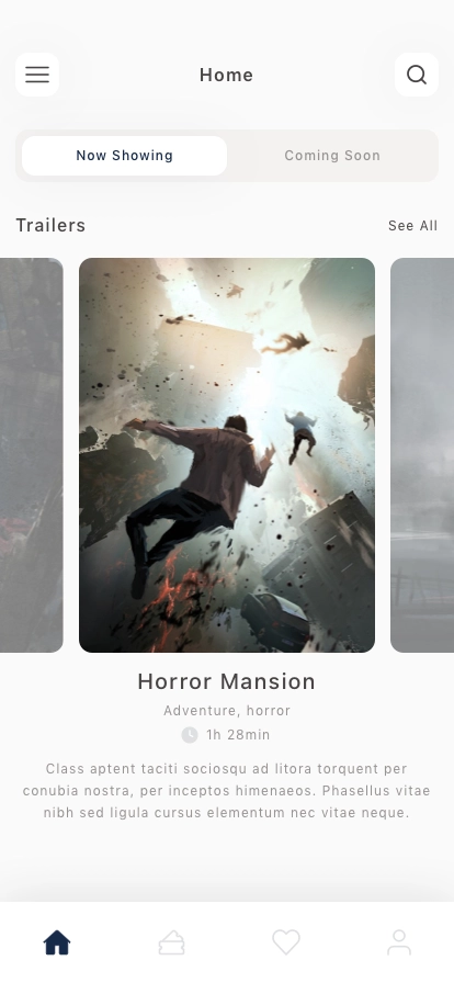 Cinema Booking Mobile App UI Kit - Screenshot 3