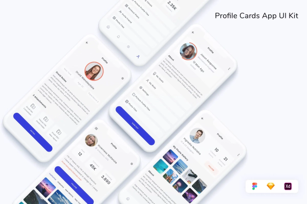 Profile Cards App UI Kit