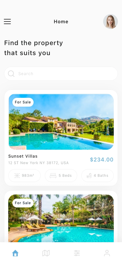 Property Rental Mobile App UI Kit - Screenshot 1
