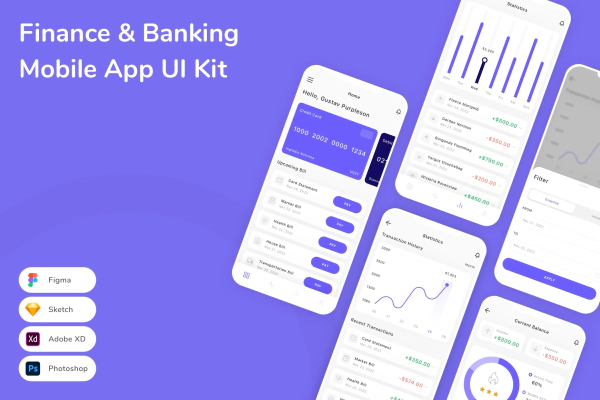 Finance & Banking Mobile App UI Kit