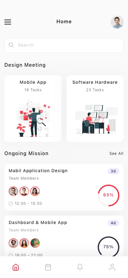 Business & Meeting Manager Mobile App UI Ki - Screenshot 1