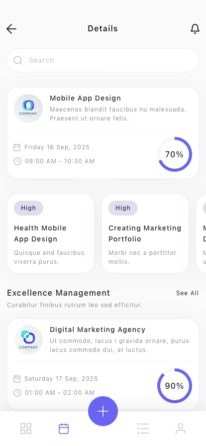 AI Management Task Mobile App UI Kit - Screenshot 2