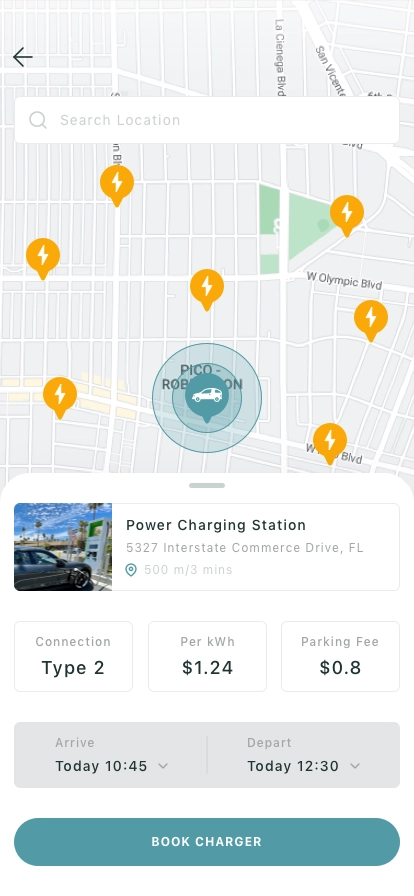 Charging Station Finder Mobile App UI Kit - Screenshot 2