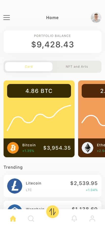 Crypto Wallet Mobile App UI Kit - Screenshot 1