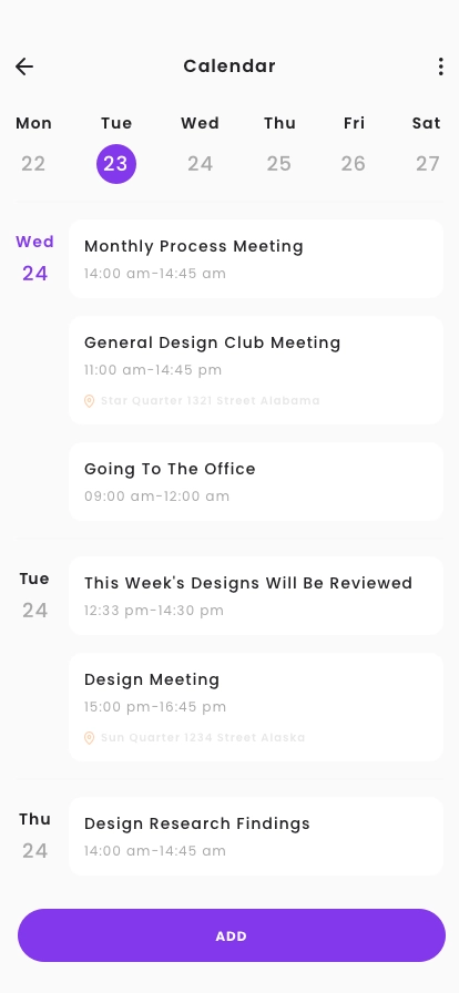 Calendar & Schedule App UI Kit - Screenshot 5