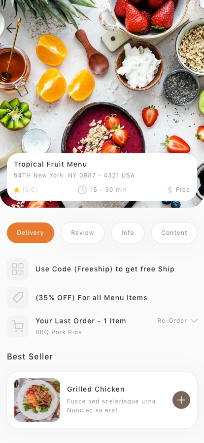 Food Delivery Mobile App UI Kit - Screenshot 5