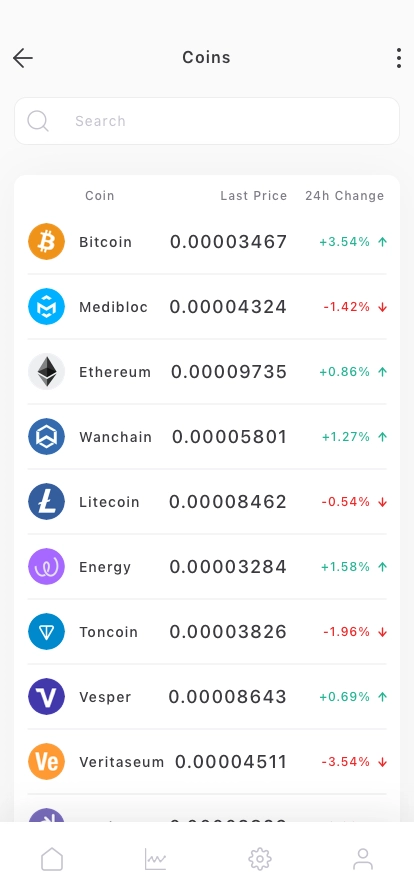 Crypto Market List Mobile App UI Kit - Screenshot 3