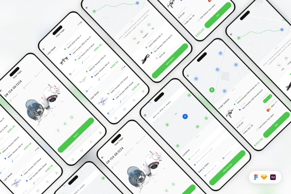 Air Taxi & Drone Mobile App UI Kit