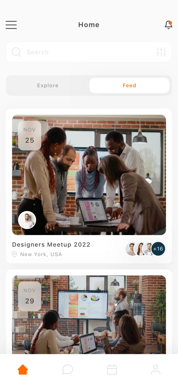 Meetup Mobile App UI Kit - Screenshot 1
