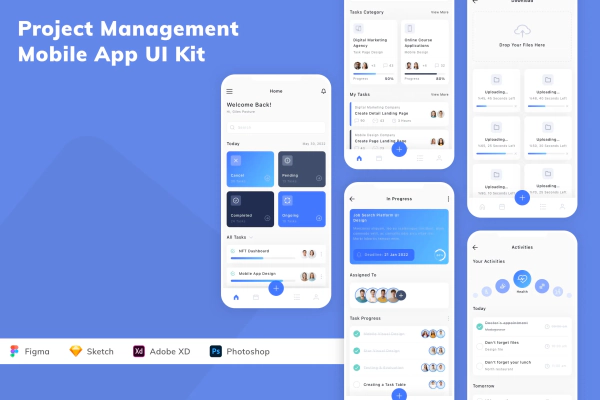 Project Management Mobile App UI Kit