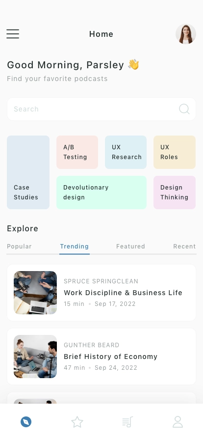 Audio & Podcast Mobile App UI Kit - Screenshot 1