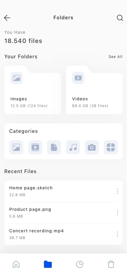 File Manager Mobile App UI Kit - Screenshot 2