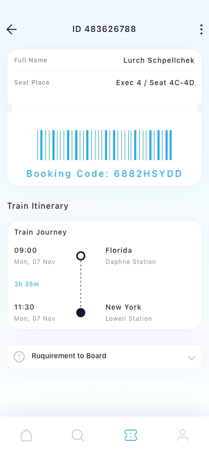 Train Booking Mobile App UI Kit - Screenshot 2