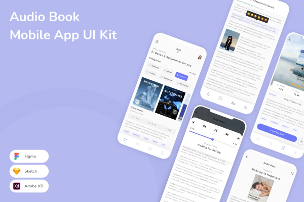 Audio Book Mobile App UI Kit