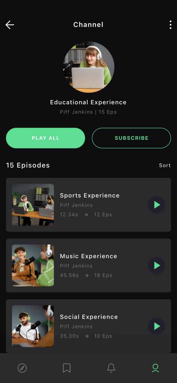 Podcast Listening Mobile App UI Kit - Screenshot 2