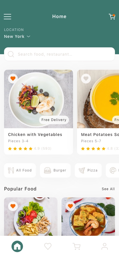 Food Delivery Mobile App UI Kit - Screenshot 1