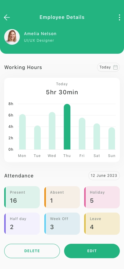 HRM Management Mobile App UI Kit - Screenshot 3