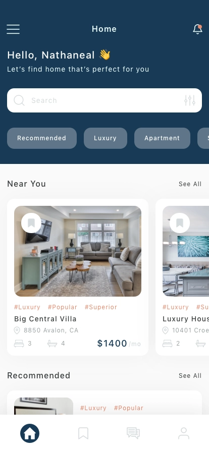 Home Rent Mobile App UI Kit - Screenshot 1