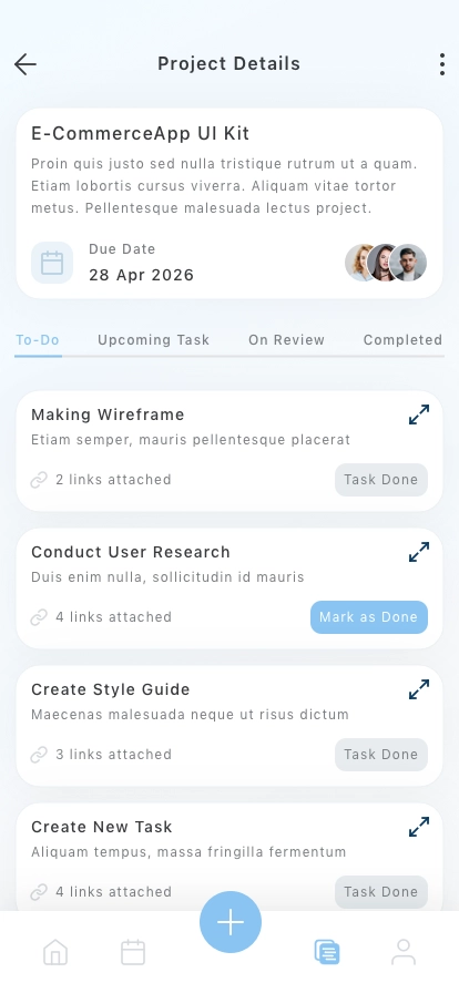 Task Manager Mobile App UI Kit - Screenshot 5