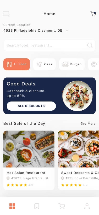 Food Delivery Mobile App UI Kit - Screenshot 1