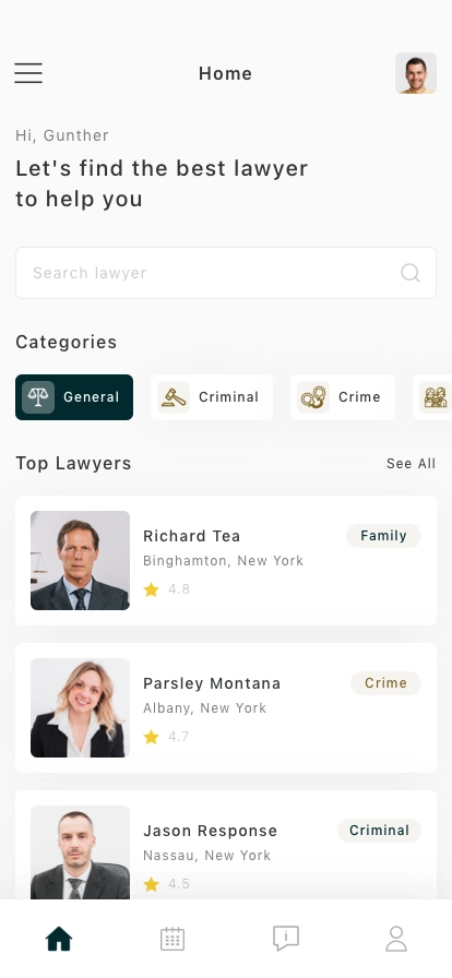 Find Lawyer Mobile App UI Kit - Screenshot 1