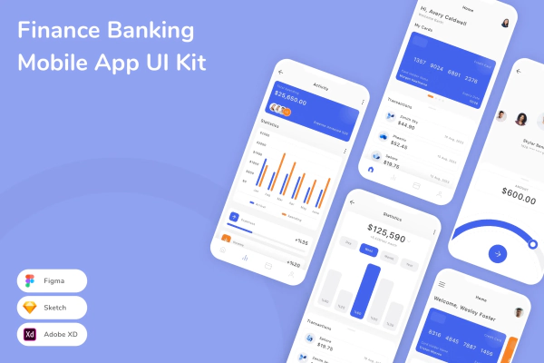 Finance Banking Mobile App UI Kit