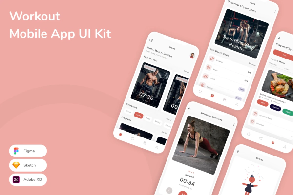 Workout Mobile App UI Kit