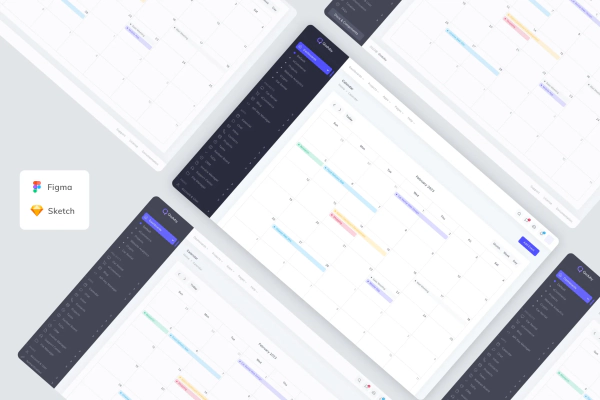 Calendar Admin Dashboard Template UI Kit