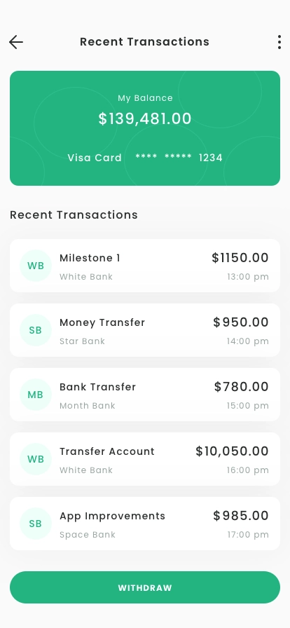 Freelancers Bank App UI Kit - Screenshot 4