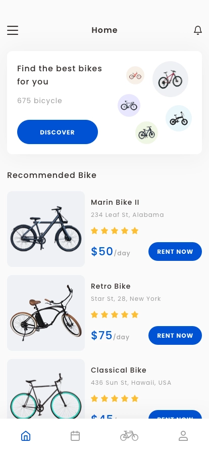 Rent Bicycle & Bike Mobile App UI Kit - Screenshot 3